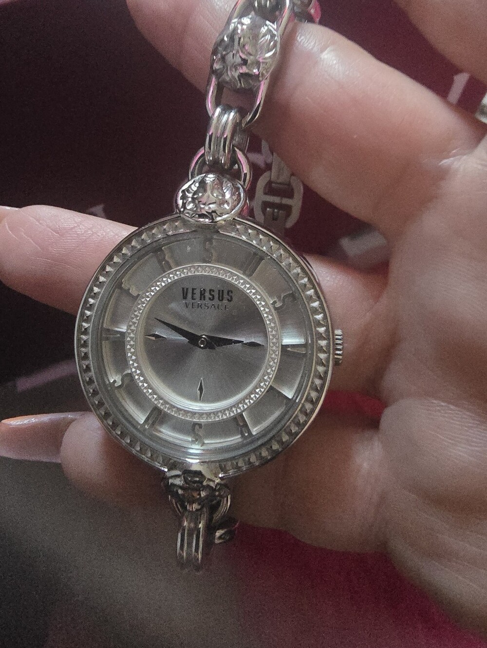 Versus Versace Silver-Tone Round Bracelet Watch